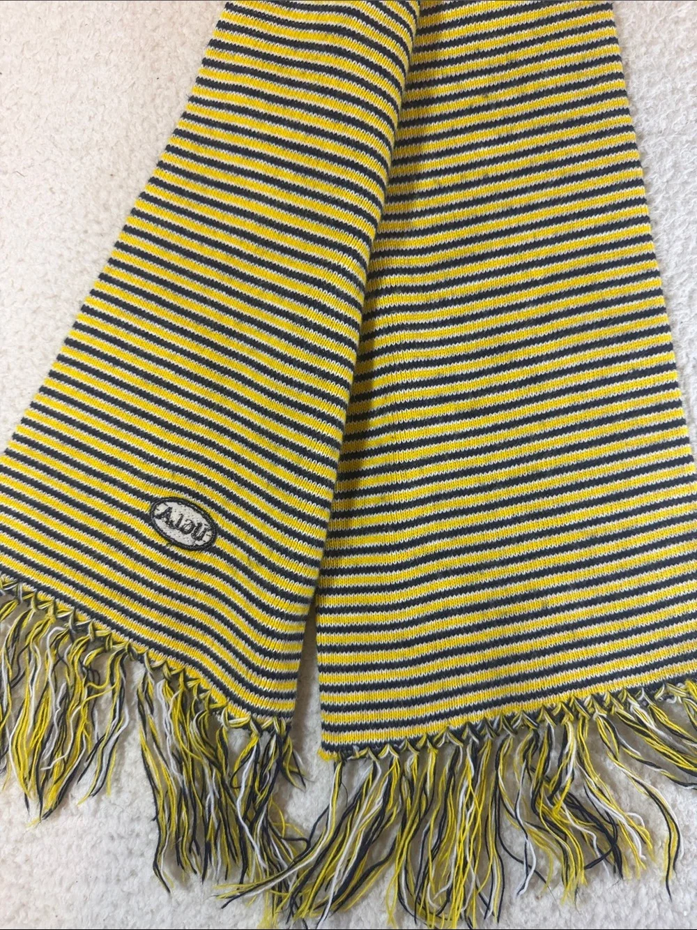 UCLA Striped Yellow & Navy Knit Scarf 349